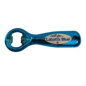 Labatts Blue Beer Bottle Opener Call For Labatts Advertising Metal Blue
